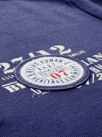 Being Human Clothing Men Blue Solid Polo Collar Pure Cotton T-shirt