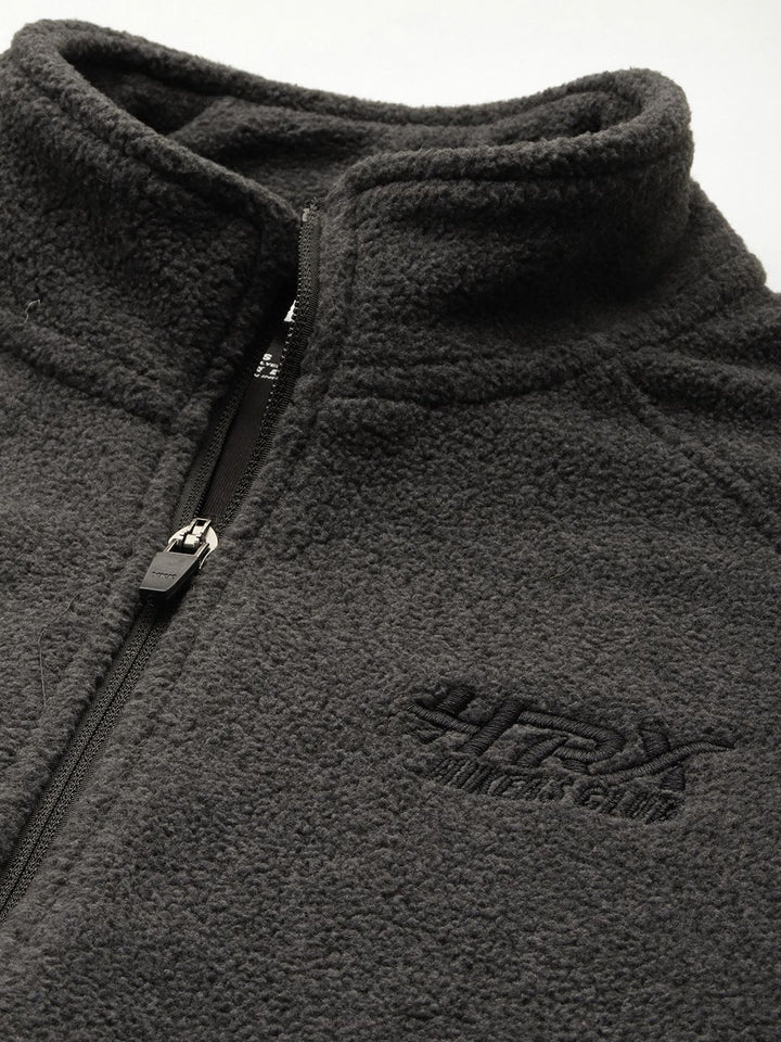 HRX by Hrithik Roshan Open Front Fleece Sweatshirt