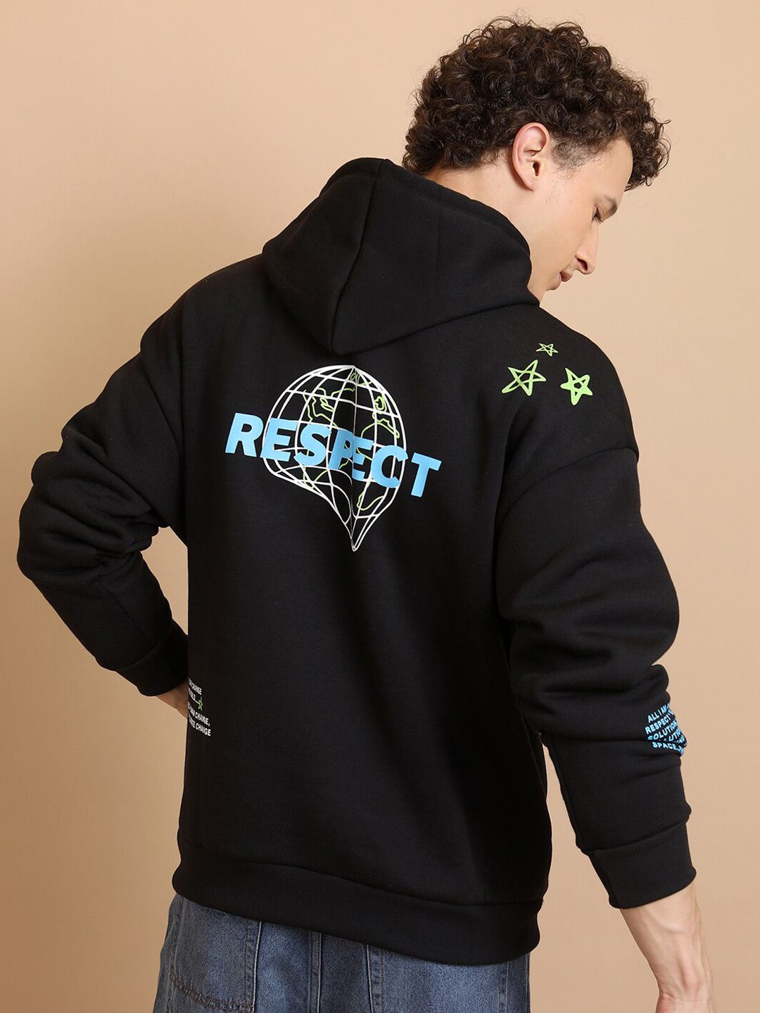 HIGHLANDER Graphic Printed Hooded Relaxed Fit Sweatshirt