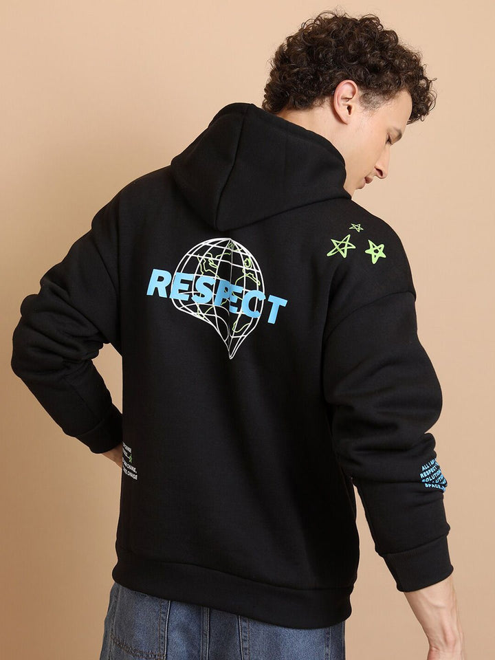 HIGHLANDER Graphic Printed Hooded Relaxed Fit Sweatshirt