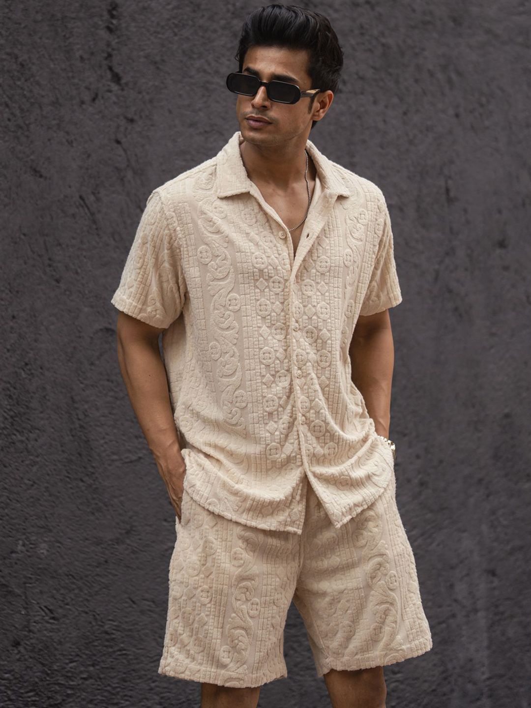 Powerlook Self Designed Shirt With Shorts Co-Ords