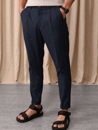 Mr Bowerbird Men Tailored Fit Vintage Pleated Trousers