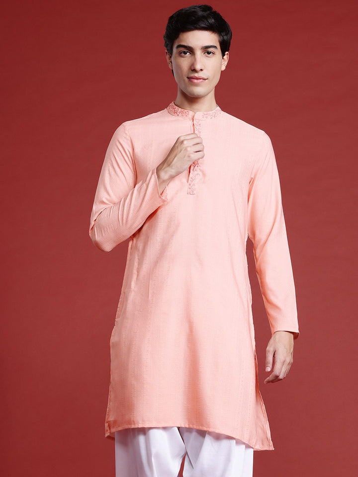 Anouk Tyohaar Collection Woven Design Straight Kurta with Thread Work