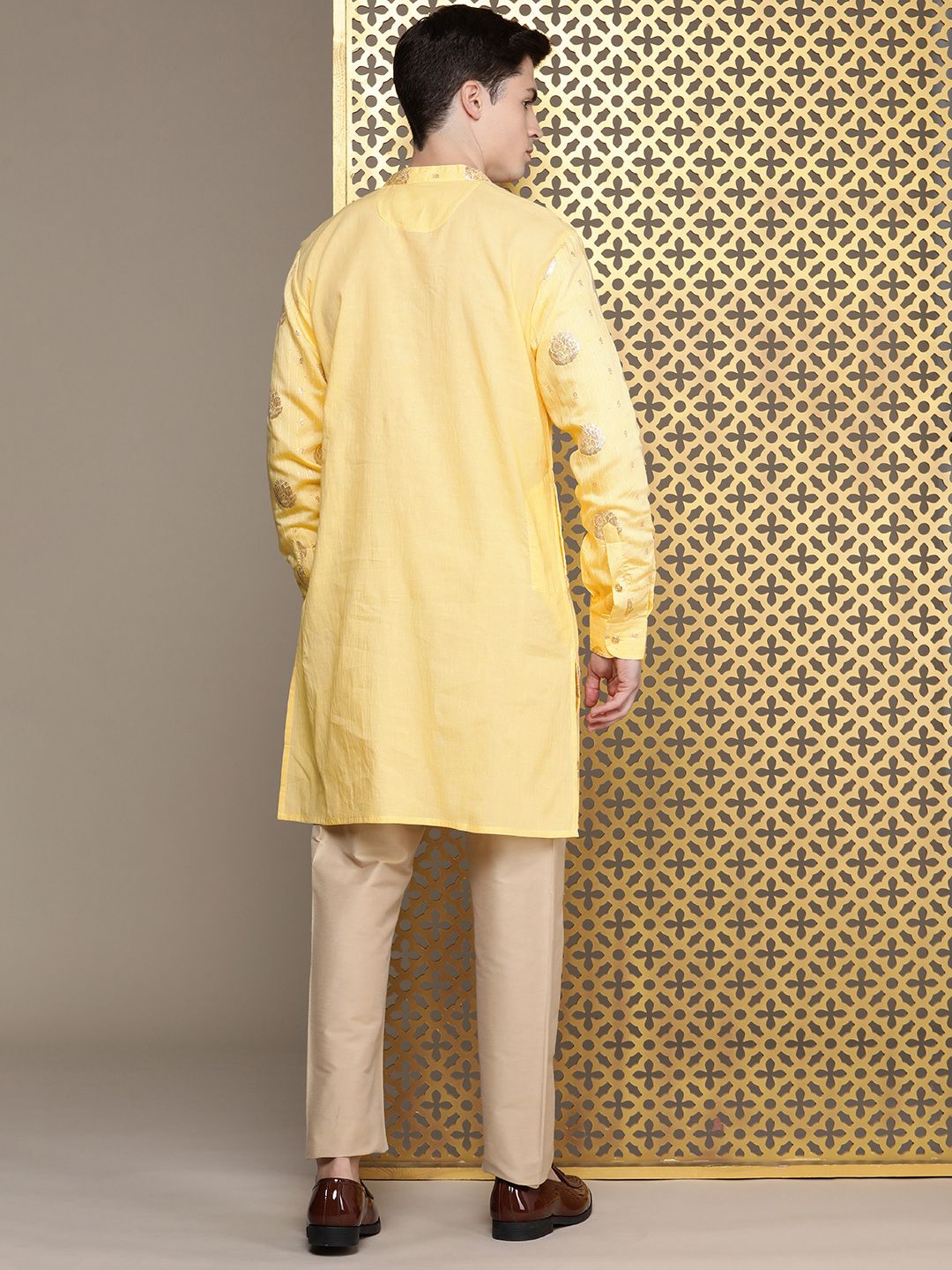 House of Pataudi Woven Design Regular Jashn Kurta