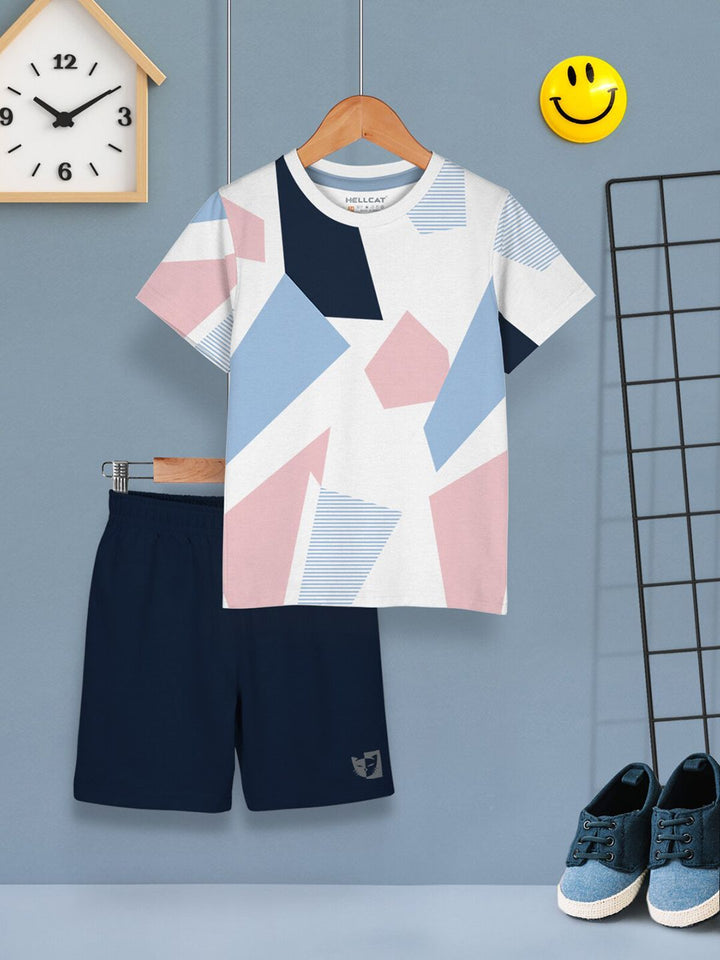 HELLCAT Boys Pack Of 3 Printed T-shirt with Shorts