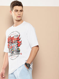 Difference of Opinion Men Graphic Printed Oversized T-shirt
