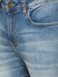 Being Human Men Blue Clean Look Mid-Rise Heavy Fade Jeans