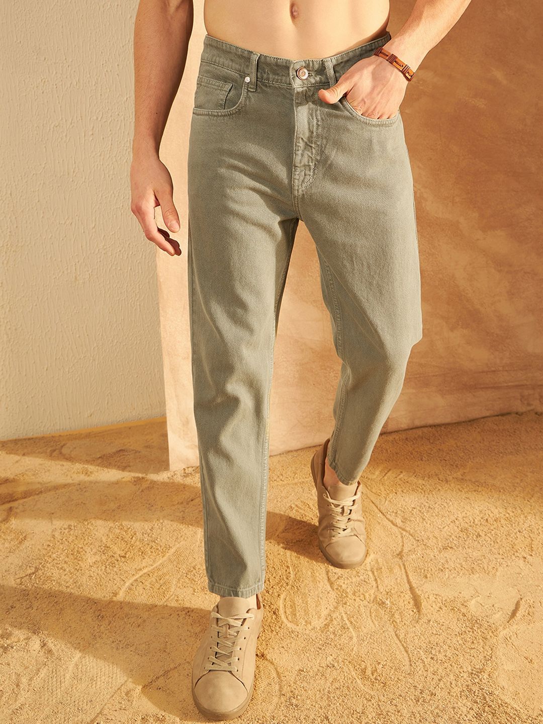 DENNISON Men Comfort Mom Fit Clean Look Cotton Jeans