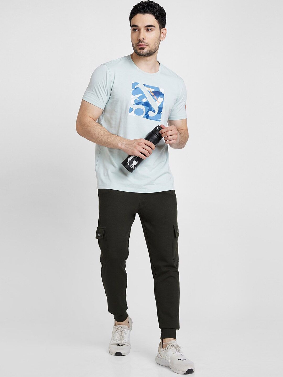 SPYKAR Men Mid-Rise Cotton Joggers