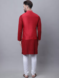 SOJANYA Ethnic Motifs Embroidered Regular Thread Work Pure Cotton Kurta With Pyjamas