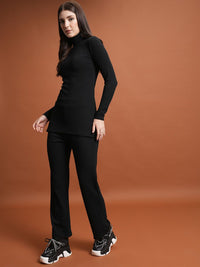Tokyo Talkies Cardigan With Sweatshirt & Trousers