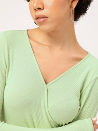 DressBerry Knitted Knockout Twist & Turn Wrap Style Mini Dress