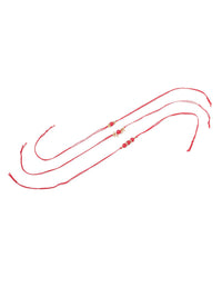 NVR Unisex Set of 3 Artificial Beads & Pearls Thread Rakhi with Roli Chawal Chandan Mishri