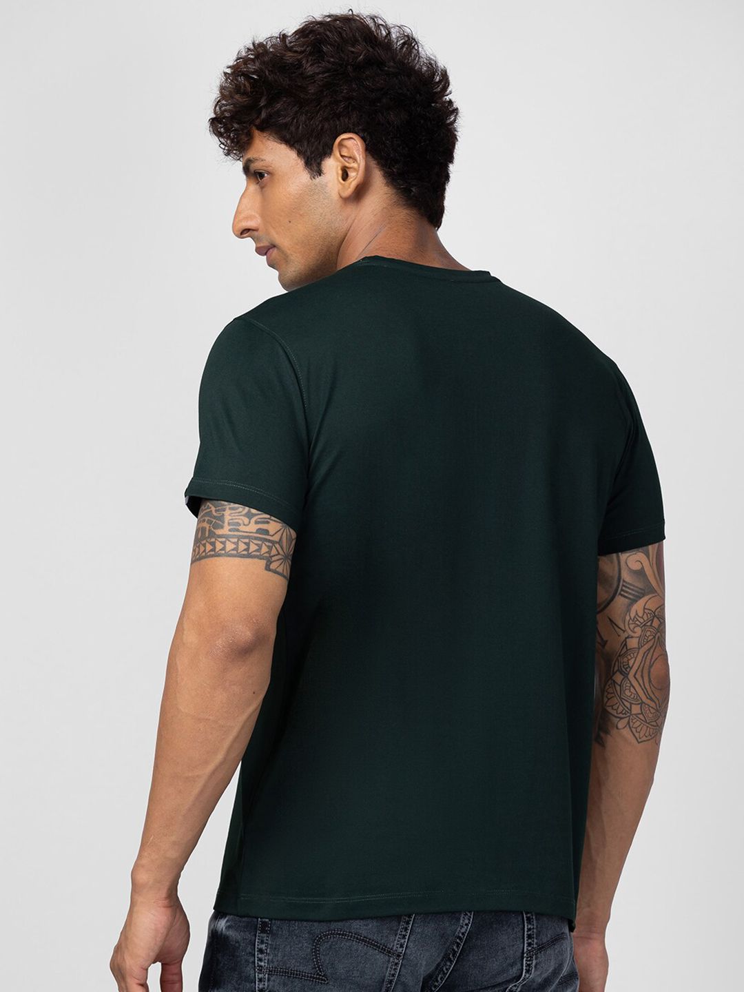 SPYKAR Men Printed Round Neck Slim Fit T-shirt