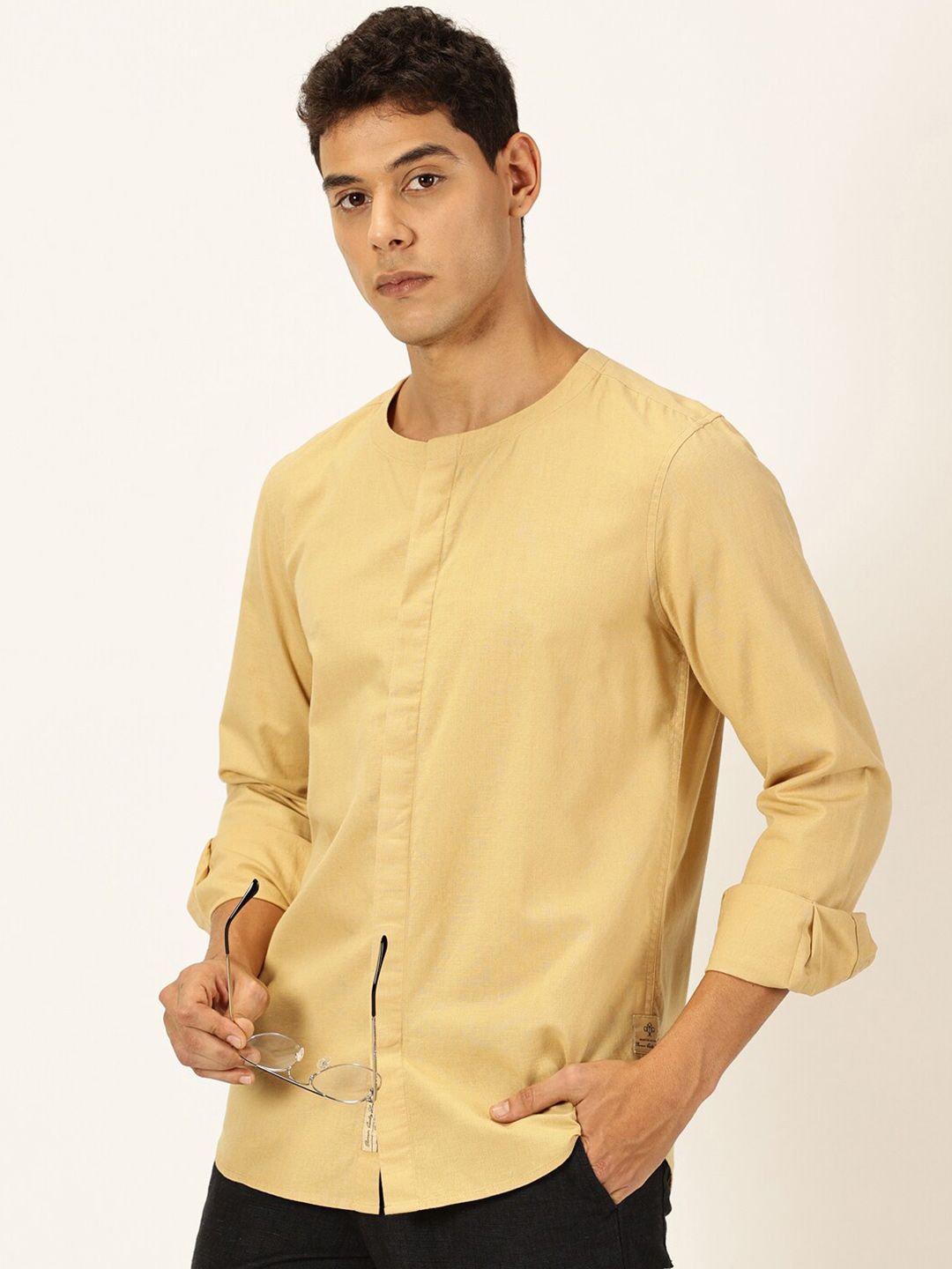 Thomas Scott Men Premium Cotton Linen Casual Shirt