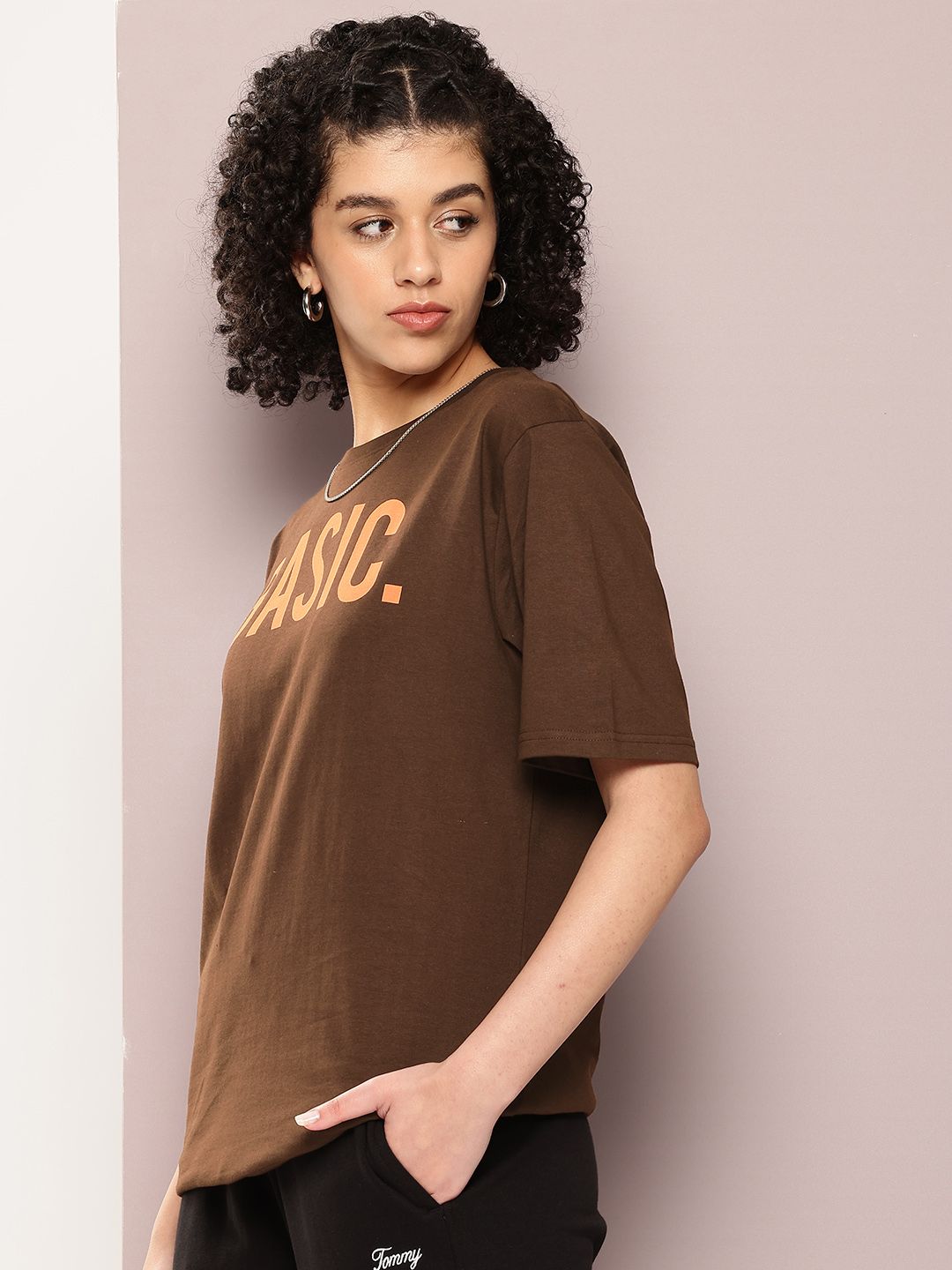 DILLINGER Women Typography Printed Oversized T-shirt