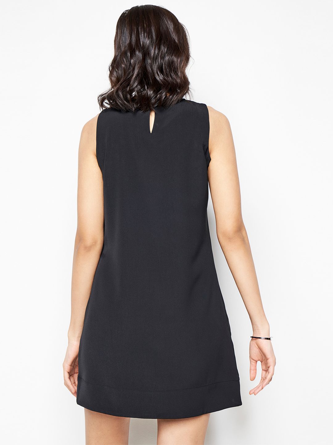 AND Boat Neck Sleeveless Embellished A-Line Mini Dress