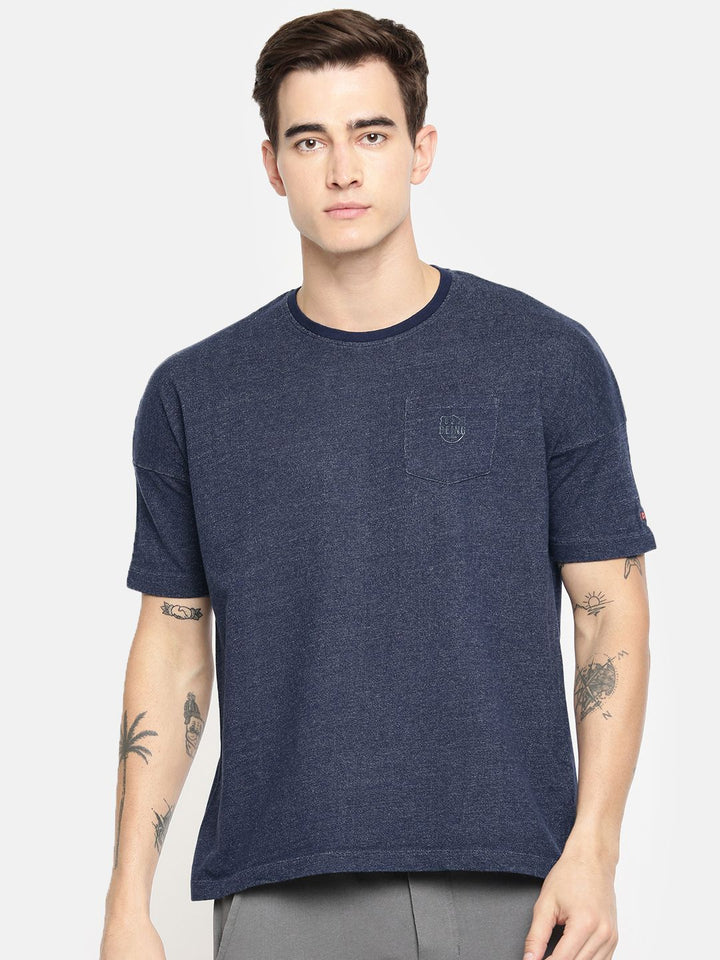Being Human Men Solid Round Neck Pure Cotton T-shirt