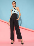 STREET 9 Women Turquoise Blue & Navy Printed Jumpsuit
