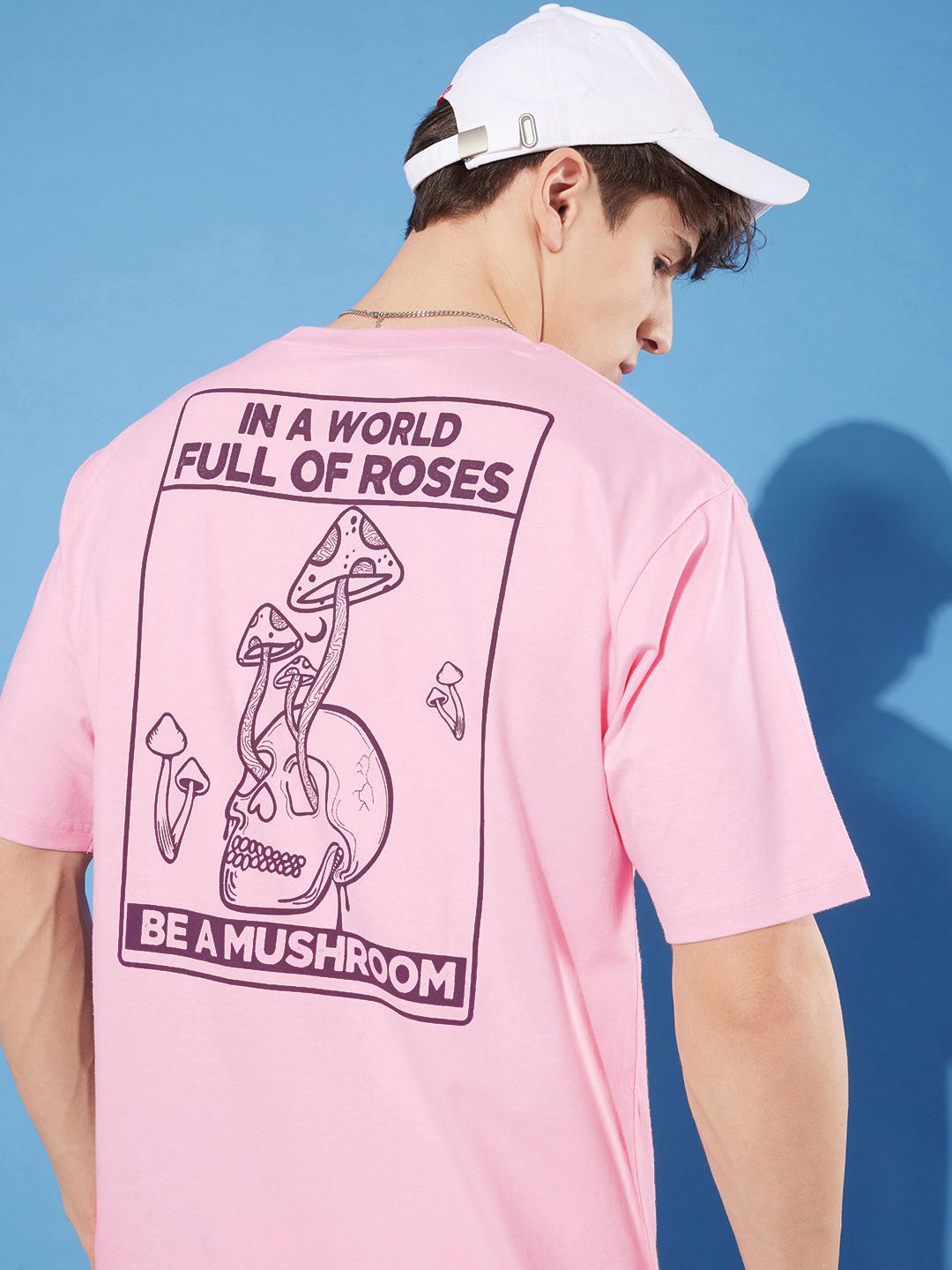 Difference of Opinion Men Pure Cotton Printed Oversized T-shirt