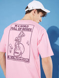 Difference of Opinion Men Pure Cotton Printed Oversized T-shirt