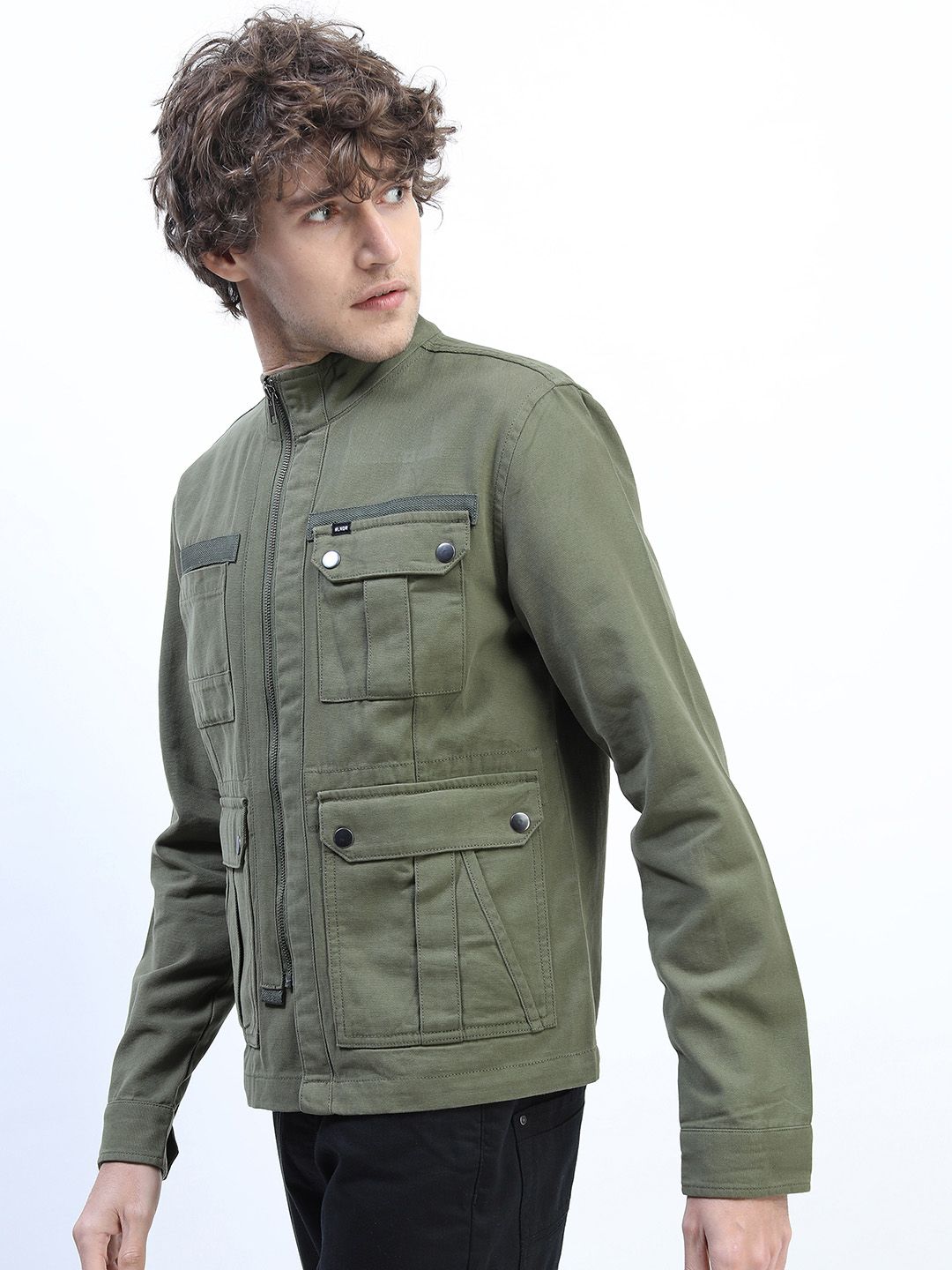 HIGHLANDER Men Olive Green Tailored Jacket