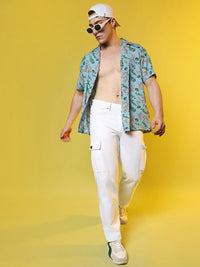 Campus Sutra Button-Down Collar Short Sleeves Floral Classic Printed Casual Shirt