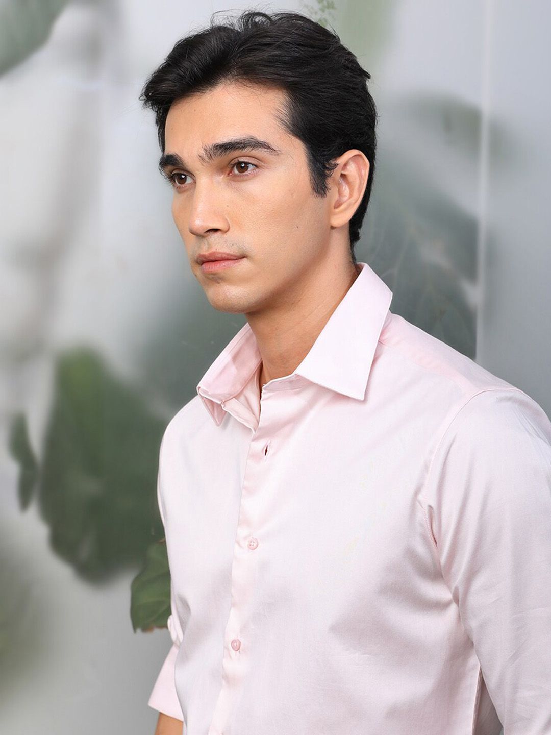 RARE RABBIT Men Melton Slim Fit Cotton Shirt