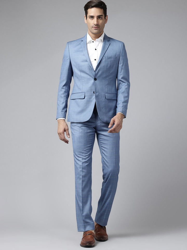 Park Avenue Checked Slim-Fit Blazer & Trousers