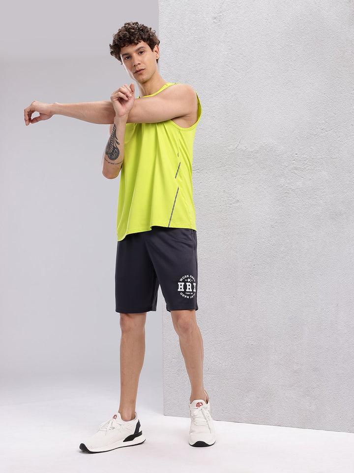 HRX by Hrithik Roshan Men Typography Print Rapid-Dry Training Shorts