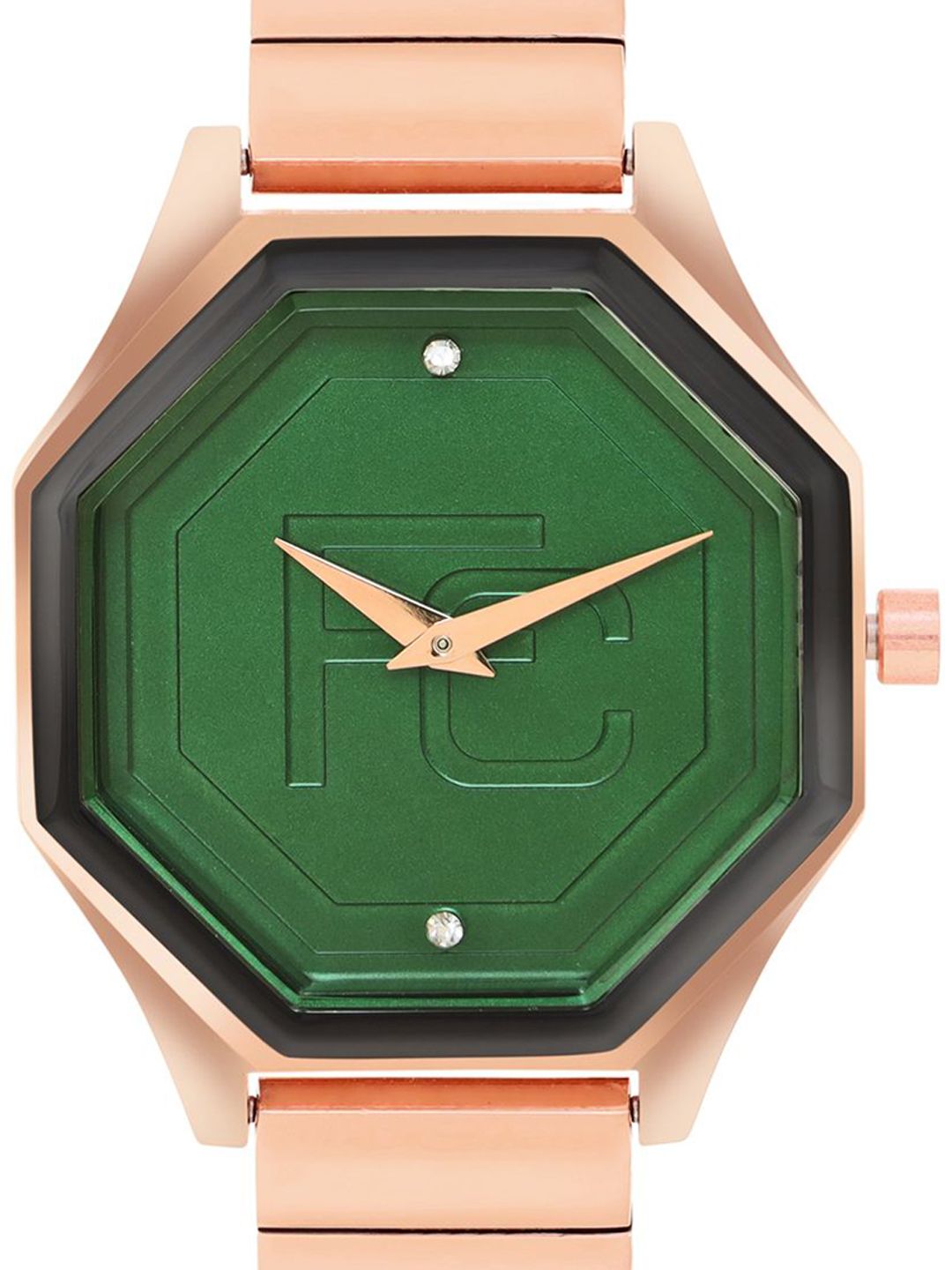 Perancis Sambungan Wanita Dial & Gelang Gaya Tali Analog Watch FCN090RGM