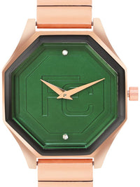 Perancis Sambungan Wanita Dial & Gelang Gaya Tali Analog Watch FCN090RGM