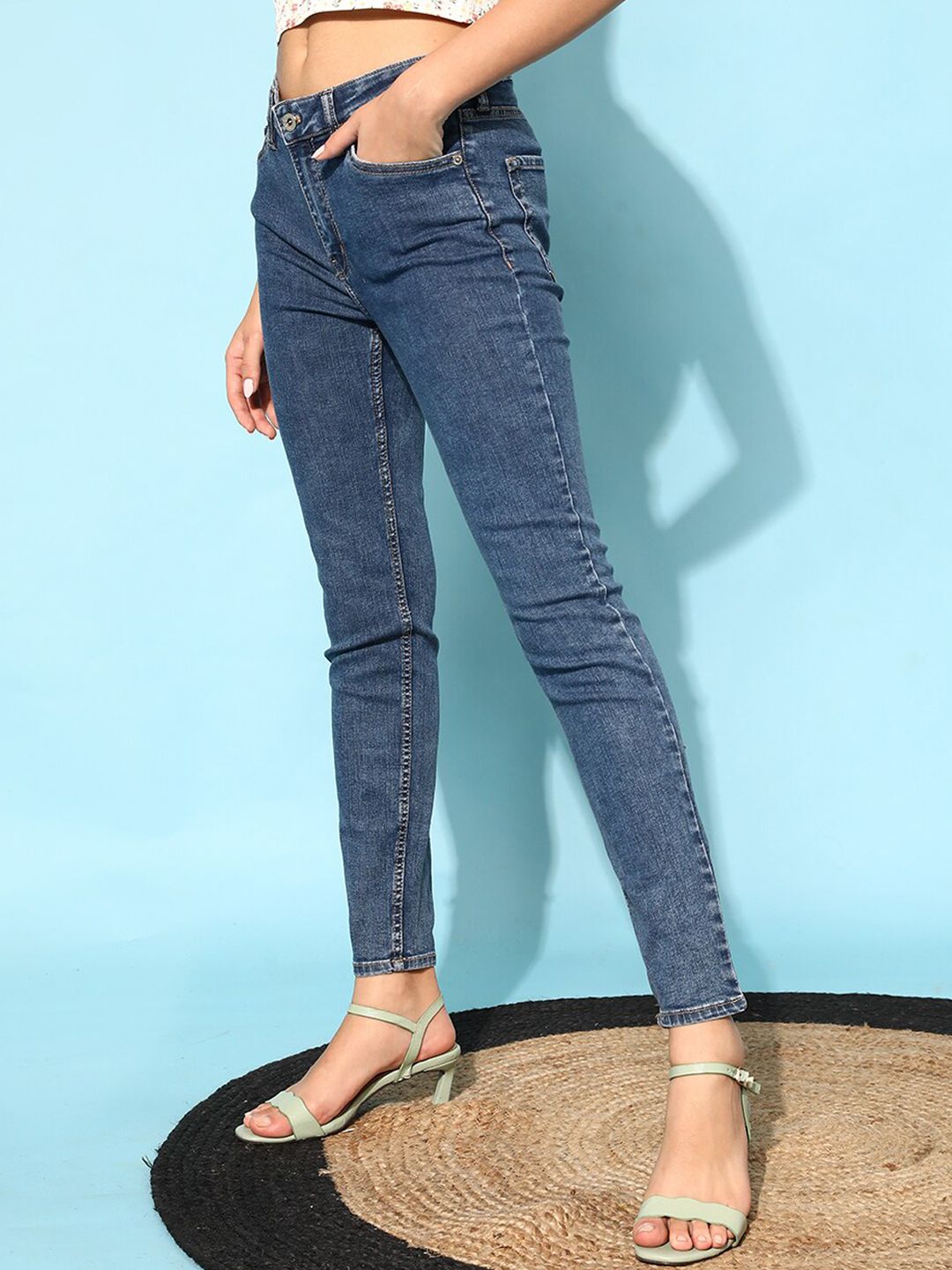 STREET 9 Women Blue Slim Fit Jeans