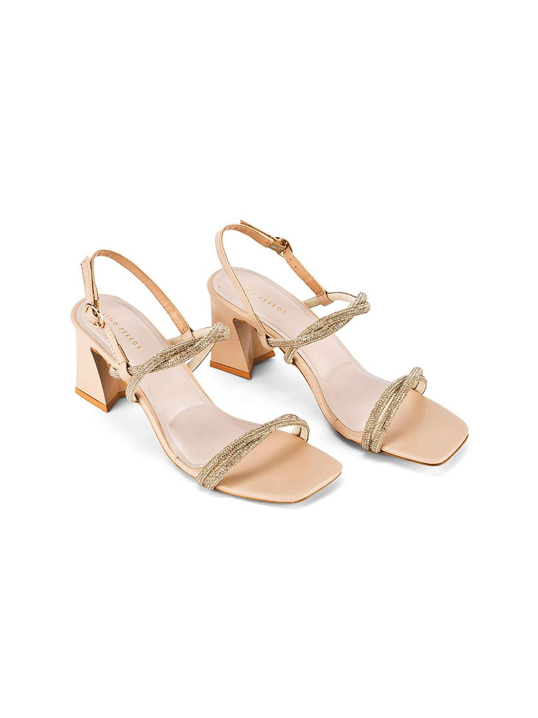 Lino Perros Women Embellished Open Toe Block Sandals