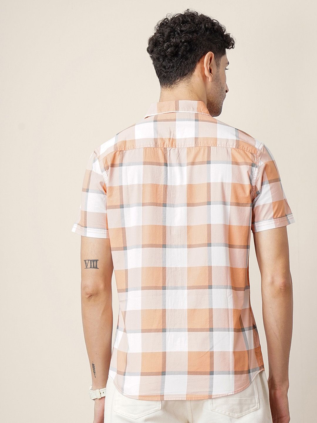 The Indian Garage Co Pure Cotton Checked Casual Shirt