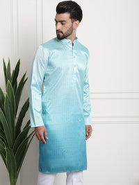 SOJANYA Kurta Lurus Tenunan Etnik Cotton Silk