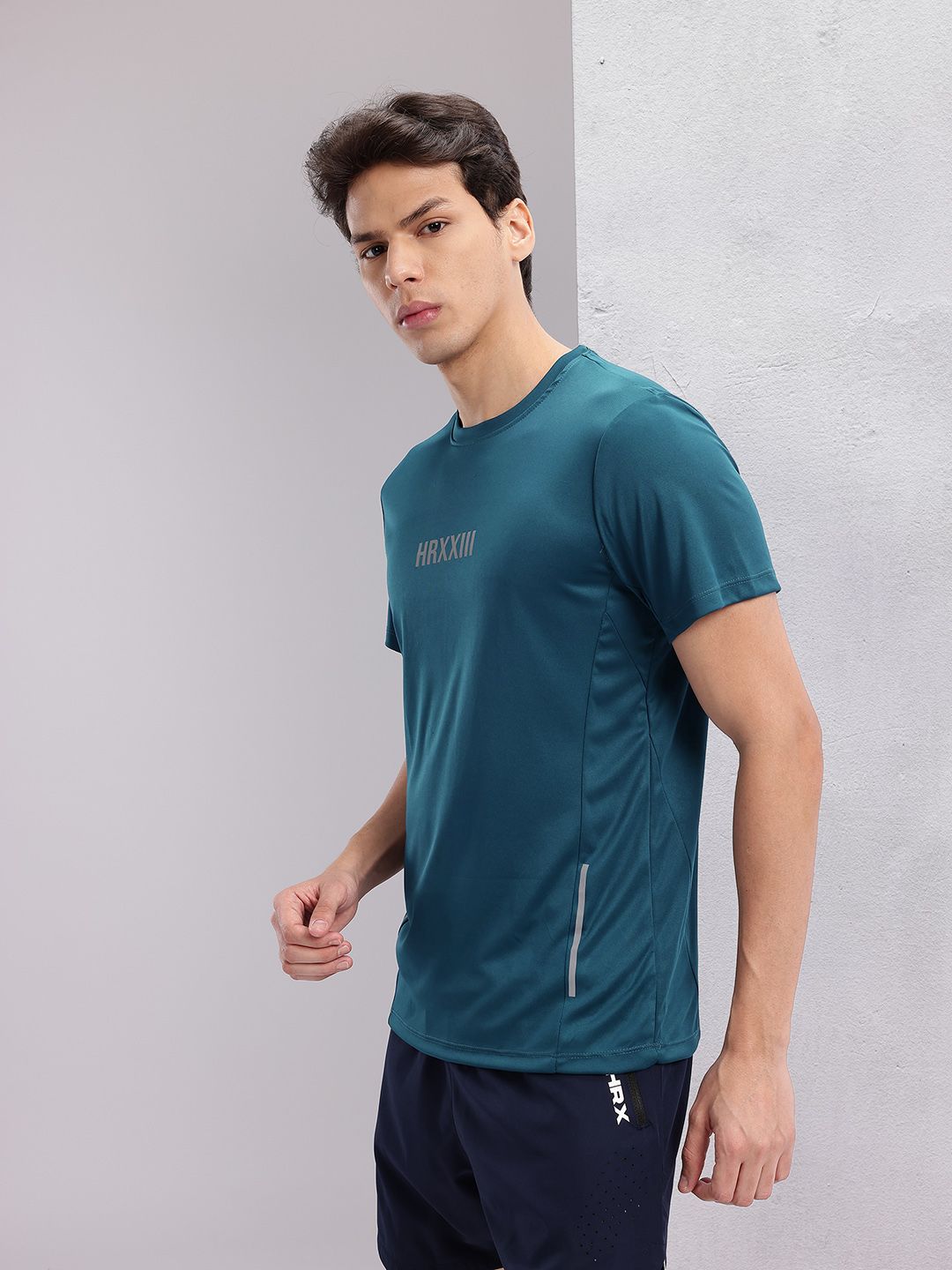 HRX by Hrithik Roshan Men Brand Logo Printed Rapid-Dry Training T-shirt