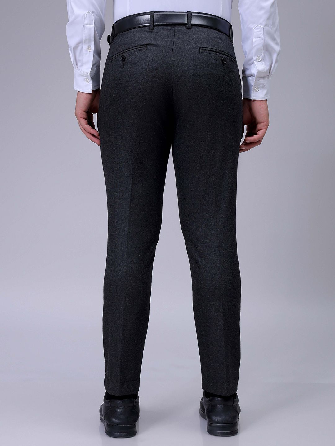 The Indian Garage Co. X Luxe Men Checked Slim Fit Formal Trousers