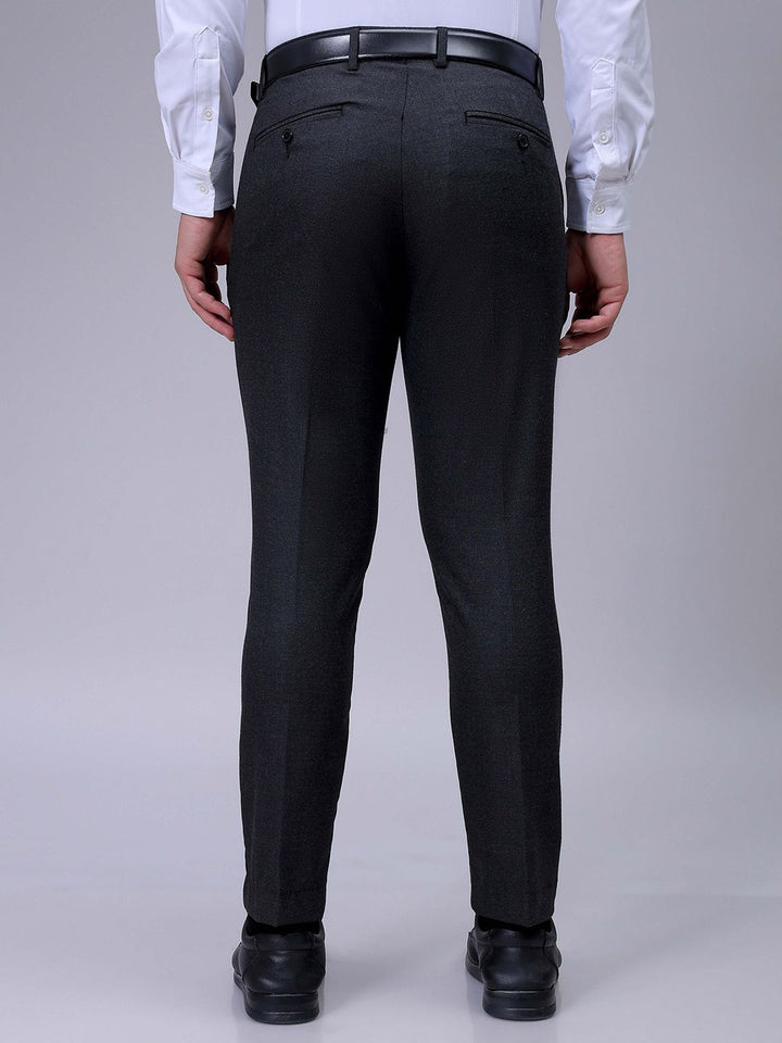 The Indian Garage Co. X Luxe Men Checked Slim Fit Formal Trousers
