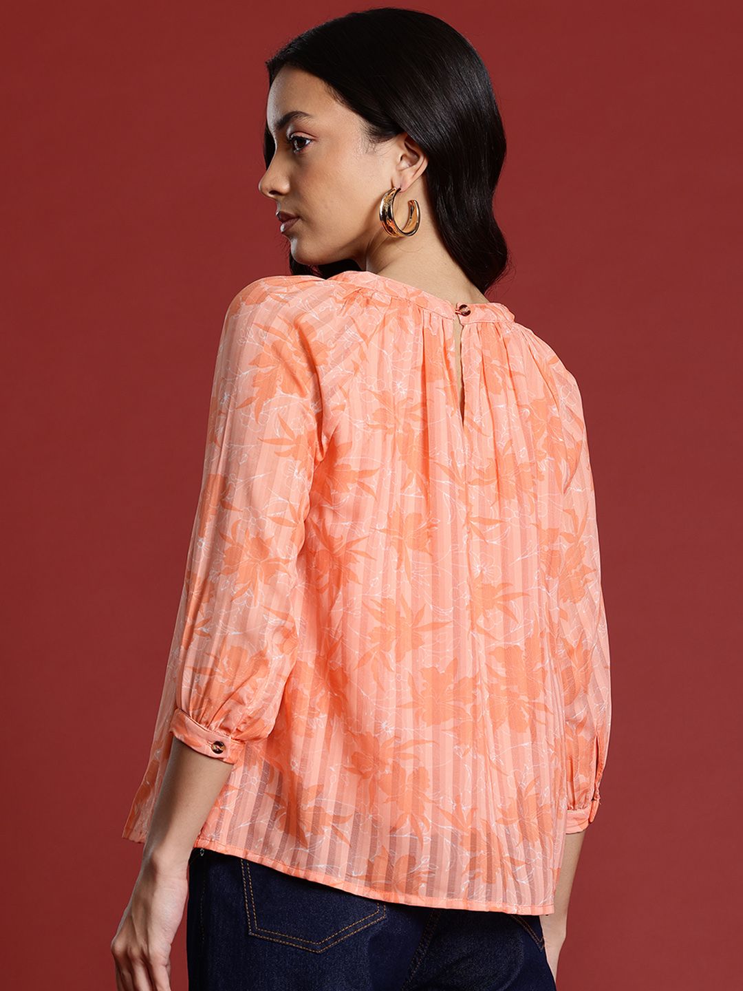 all about you Floral Print Puff Sleeves Top