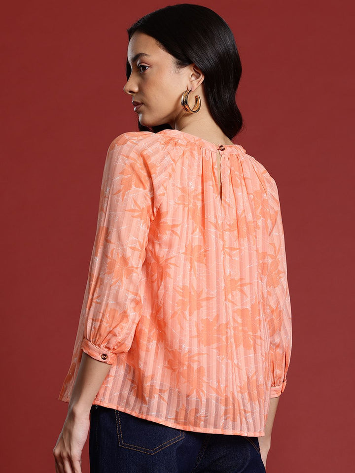 all about you Floral Print Puff Sleeves Top