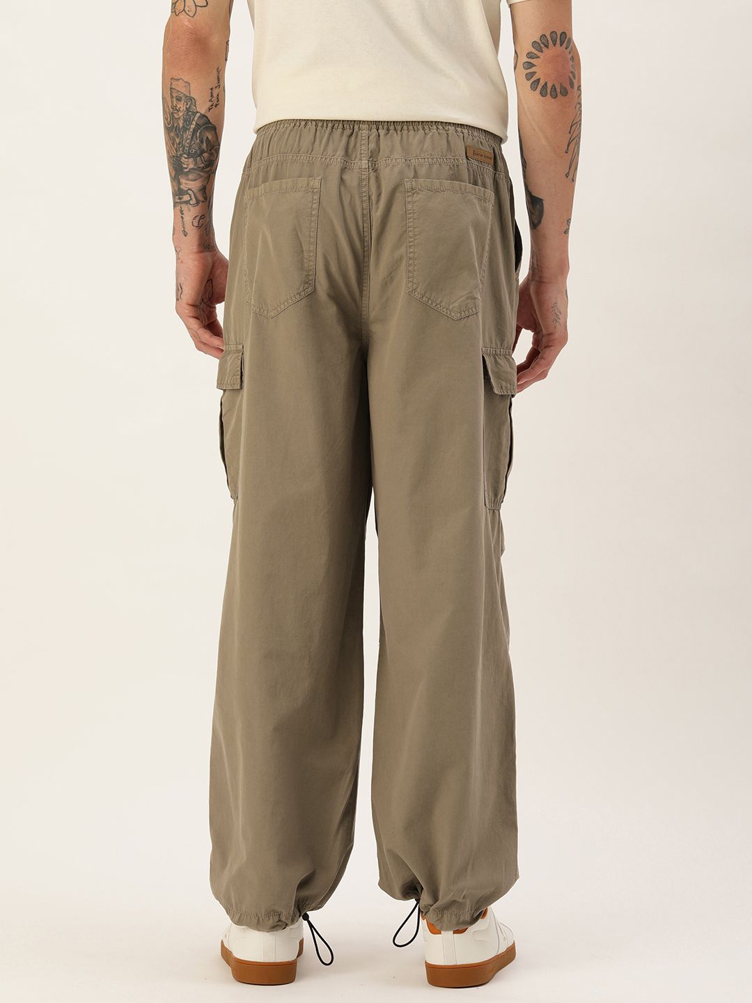 Bene Kleed Men Parachute Fit Cotton Cargos Trousers