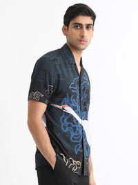 RARE RABBIT Men Tobal Slim Fit Graphic Printed Shirt
