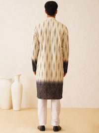 SOJANYA LUXE Ethnic Motifs Embroidered Mandarin Collar Sequined Straight Kurta