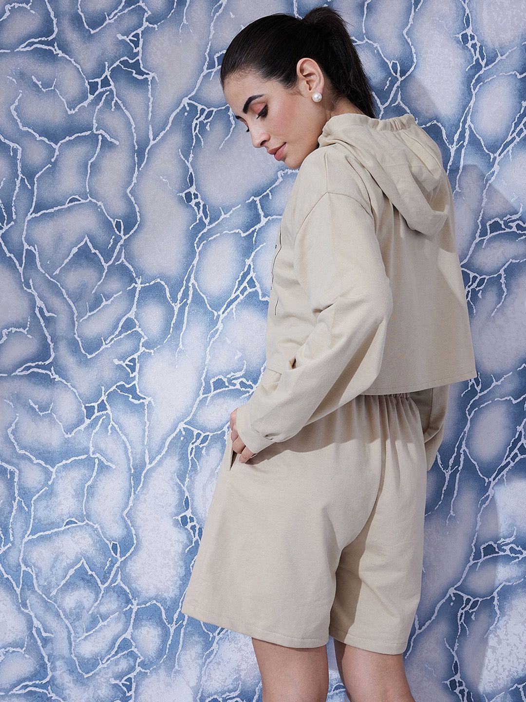 Athena Graphic Printed Sweatshirt & Shorts Co-Ords