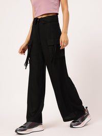 DressBerry Women High-Rise Flared Trousers