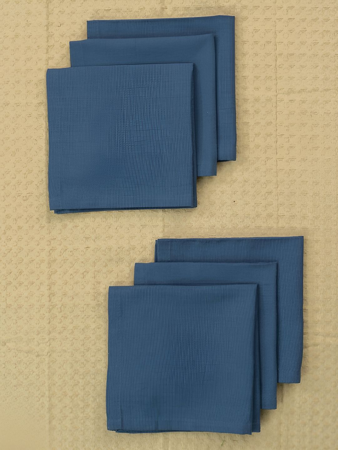 URBAN SPACE 6 Pcs Navy Blue Cotton Table Napkin
