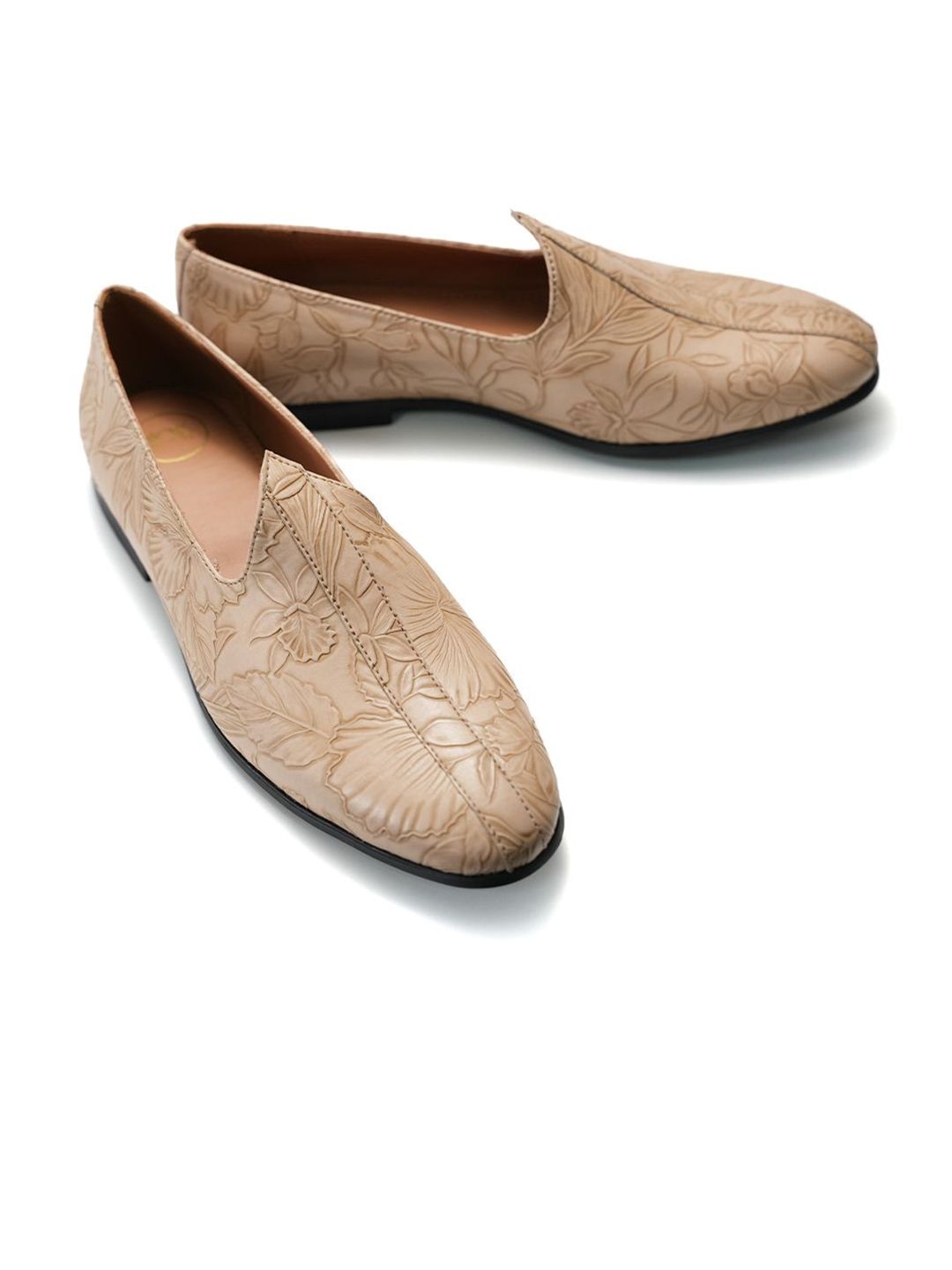 MONKSTORY Men Textured Mojaris