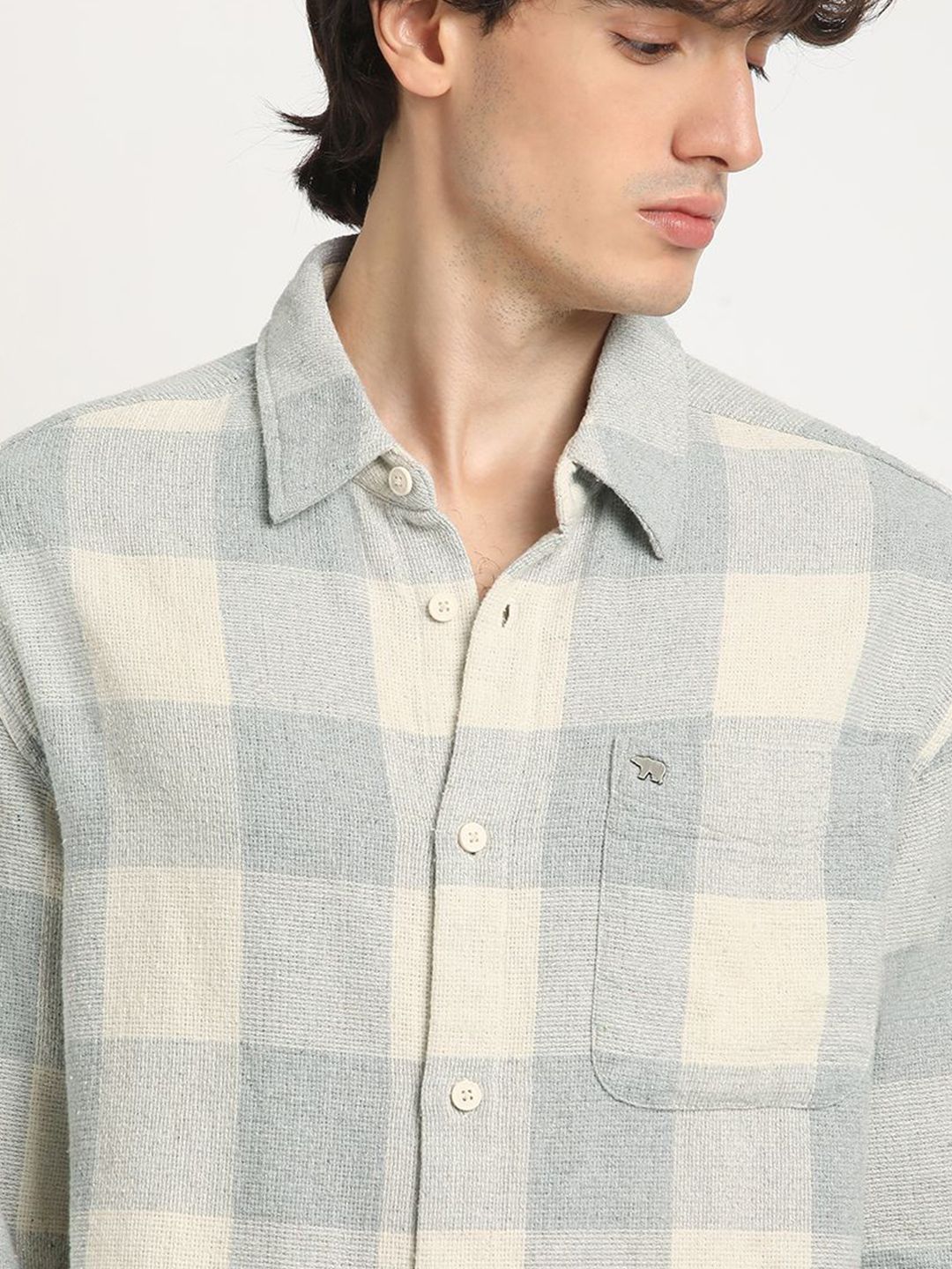THE BEAR HOUSE Men Checked Relax Fit Casual Shirt