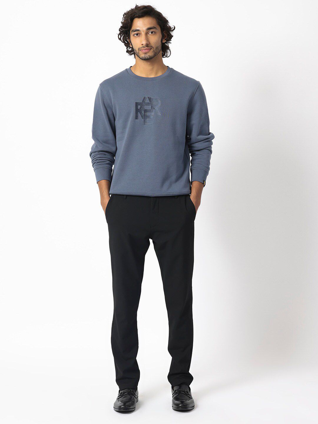 RARE RABBIT Men Verano Typography Printed Sweatshirt